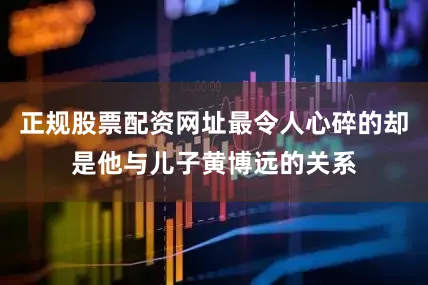 正规股票配资网址最令人心碎的却是他与儿子黄博远的关系