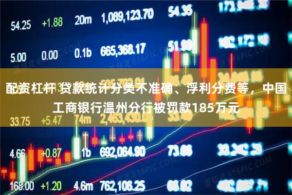 配资杠杆 贷款统计分类不准确、浮利分费等，中国工商银行温州分行被罚款185万元